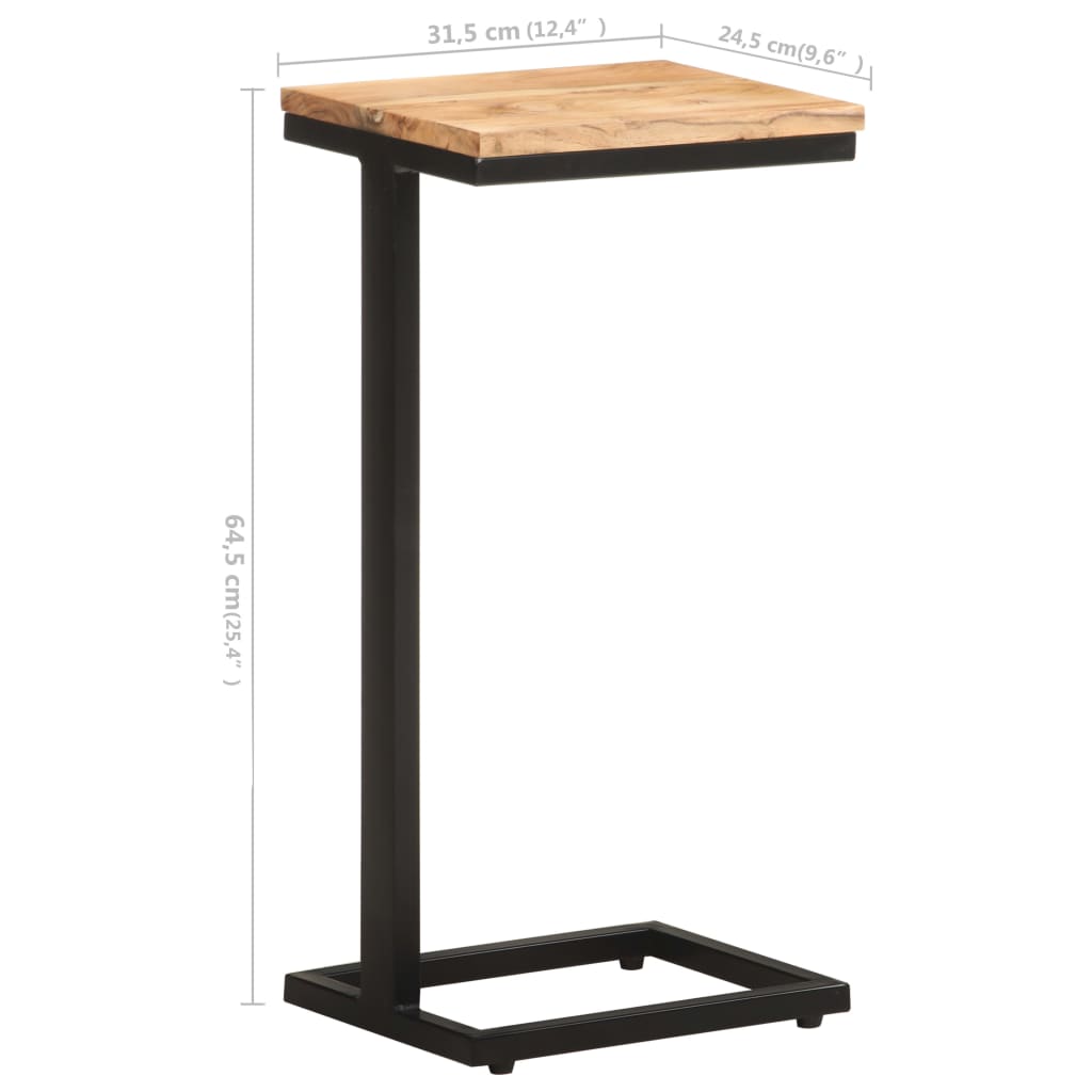 vidaXL Τραπέζια Βοηθητικά 2 τεμ. 31,5x24,5x64,5 εκ. Μασίφ Ξύλο Ακακίας