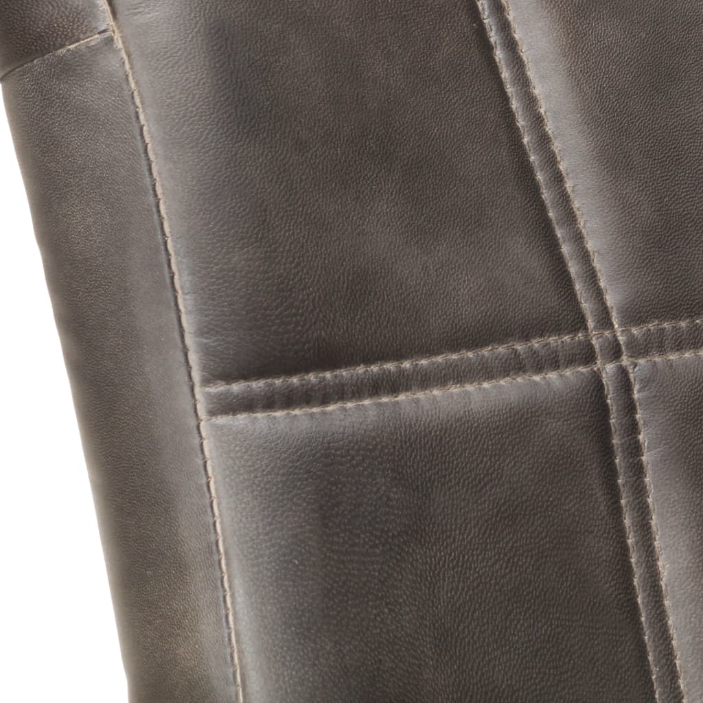 vidaXL Καρέκλες Τραπεζαρίας «Πρόβολος» 2 τεμ. Γκρι από Γνήσιο Δέρμα