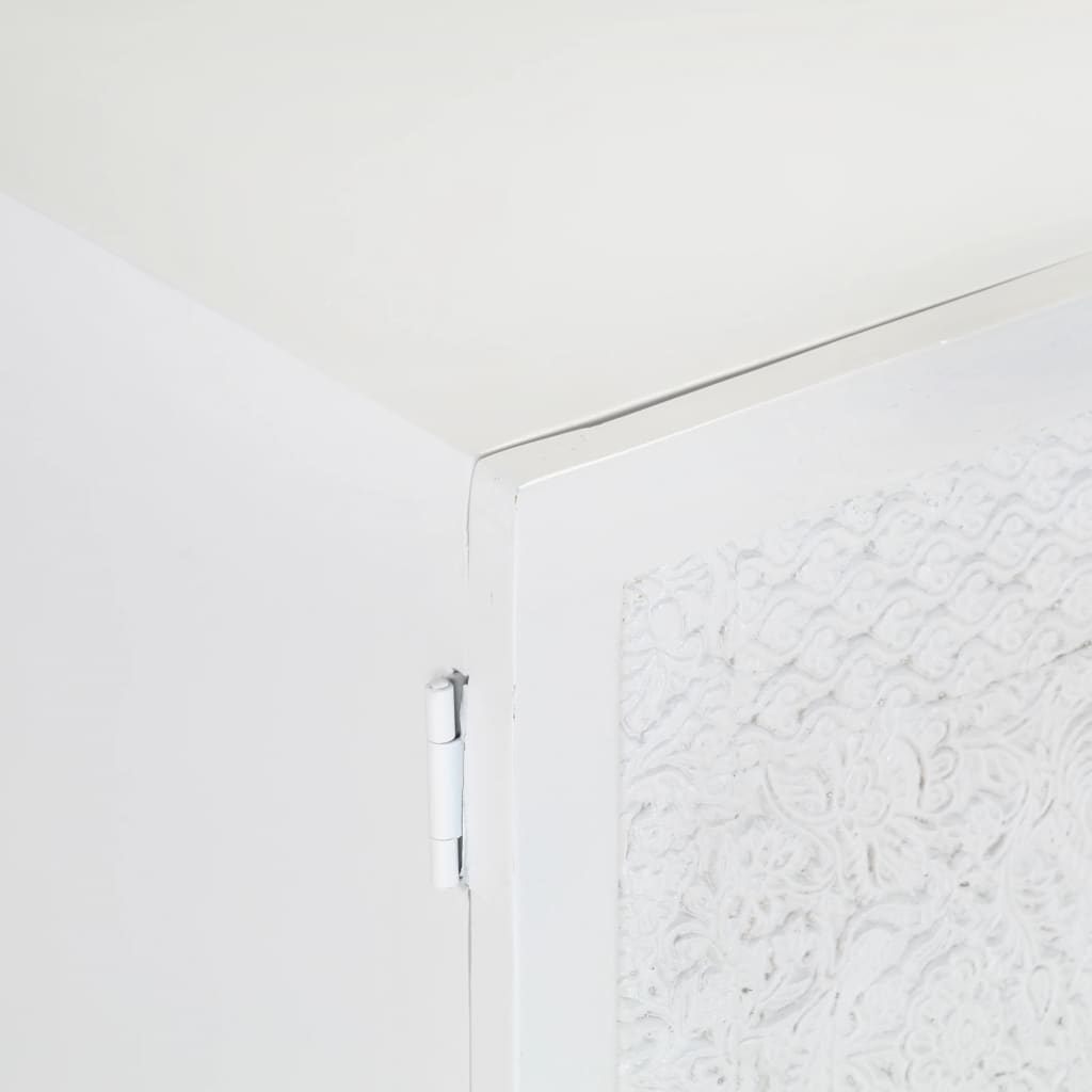 vidaXL Έπιπλο Τηλεόρασης Λευκό 115 x 30 x 46 εκ. από Μασίφ Ξύλο Μάνγκο