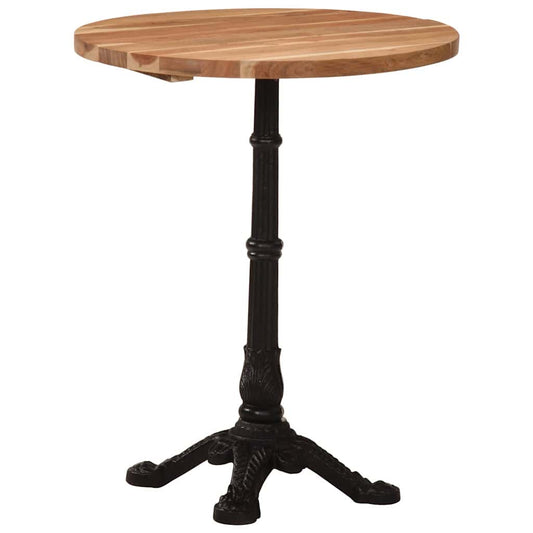 vidaXL Τραπέζι Bistro Ø60 x 76 εκ. Μασίφ Ξύλο Ακακίας