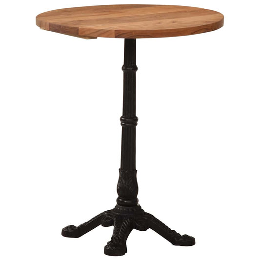 vidaXL Τραπέζι Bistro Ø60 x 76 εκ. Μασίφ Ξύλο Ακακίας