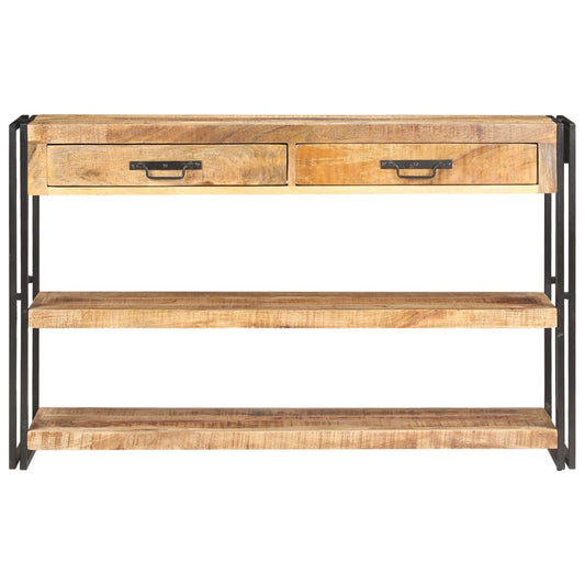 vidaXL Κονσόλα 120 x 30 x 75 εκ. από Μασίφ Ακατέργαστο Ξύλο Μάνγκο