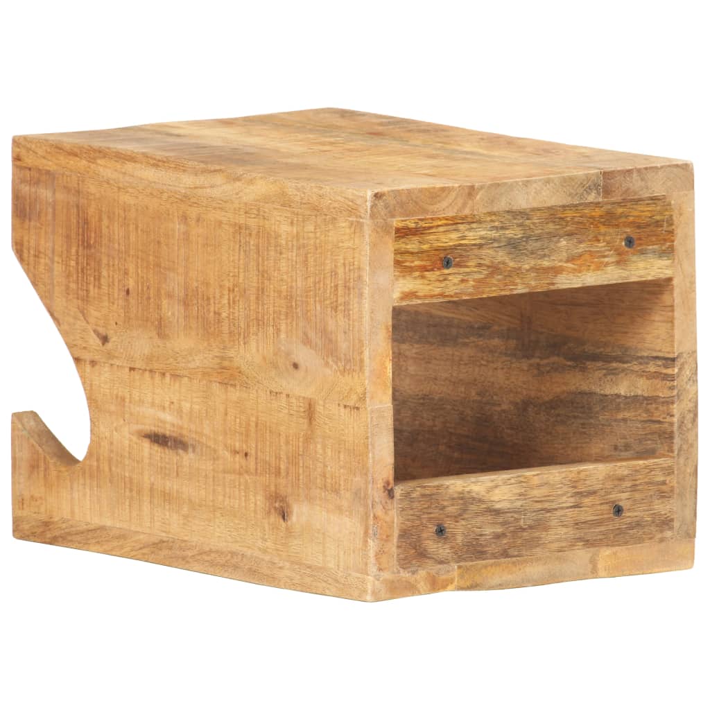 vidaXL Βάση Ποδηλάτου Επιτοίχια 35x25x25 εκ. Μασίφ Ακατέρ. Ξύλο Μάνγκο