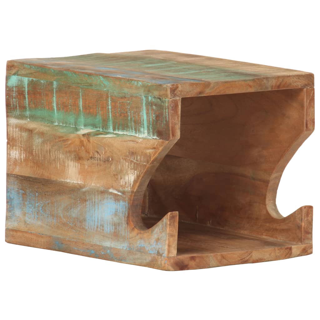 vidaXL Βάση Ποδηλάτου Επιτοίχια 35x25x25 εκ. Μασίφ Ανακυκλωμένο Ξύλο