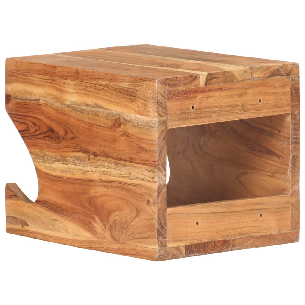 vidaXL Βάση Ποδηλάτου Επιτοίχια 35x25x25 εκ. Μασίφ Ξύλο Ακακίας