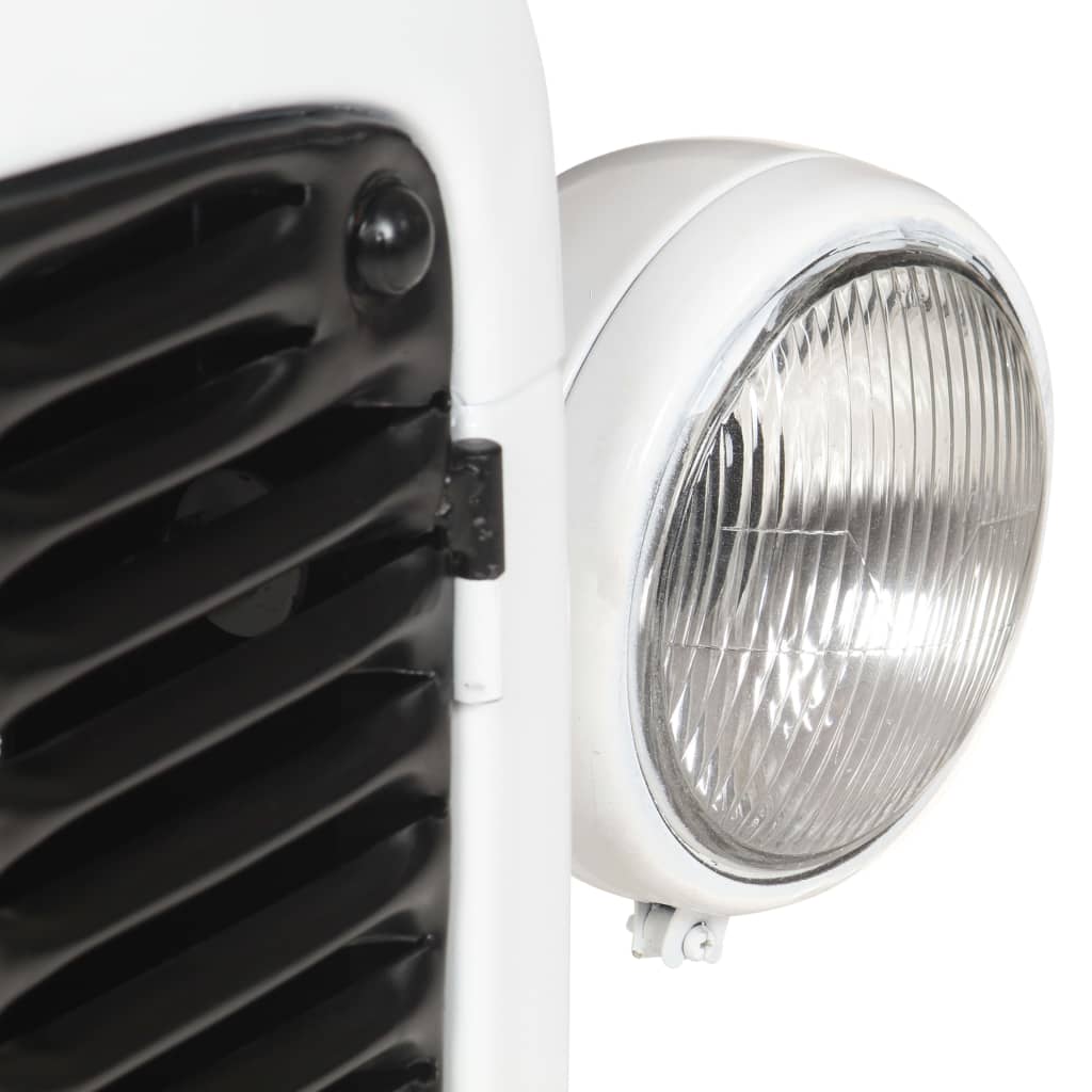 vidaXL Κάβα Κρασιών Λευκή Όψη Τρακτέρ 49x31x172 εκ. Μασίφ Ξύλο Μάνγκο