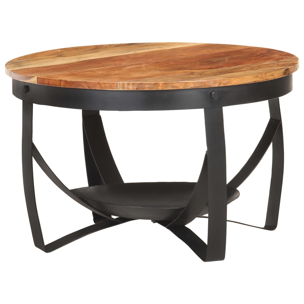 vidaXL Τραπεζάκι Σαλονιού Ø68 x 43 εκ. από Μασίφ Ξύλο Ακακίας