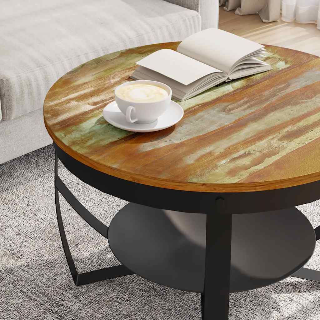 vidaXL Τραπεζάκι Σαλονιού Ø68 x 43 εκ. από Μασίφ Ανακυκλωμένο Ξύλο