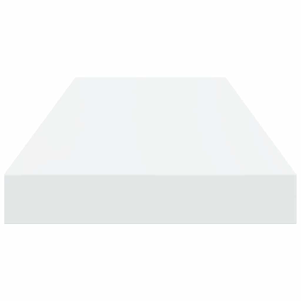 vidaXL Ράφια Τοίχου Γυαλιστερά Άσπρα 2 Τεμάχια 60x23,5x3,8 εκ. MDF