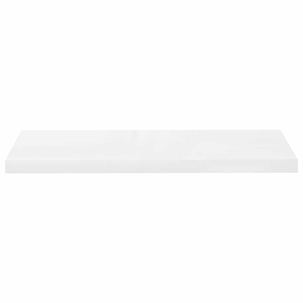 vidaXL Ράφι Τοίχου Γυαλιστερό Άσπρο 80x23,5x3,8 εκ. MDF