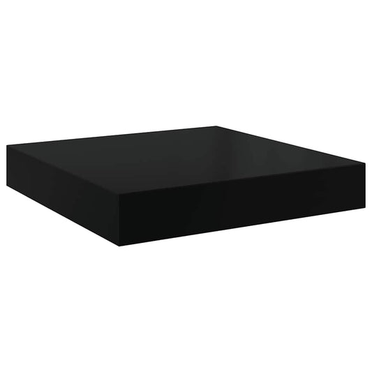 vidaXL Ράφι Τοίχου Γυαλιστερό Μαύρο 23x23,5x3,8 εκ. MDF