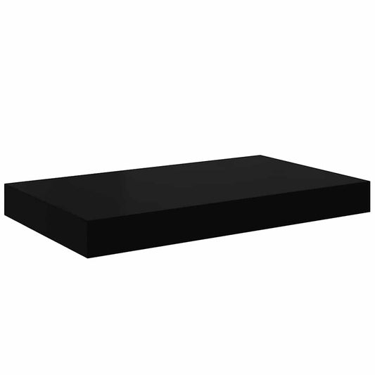 vidaXL Ράφι Τοίχου Γυαλιστερό Μαύρο 40x23,5x3,8 εκ. MDF