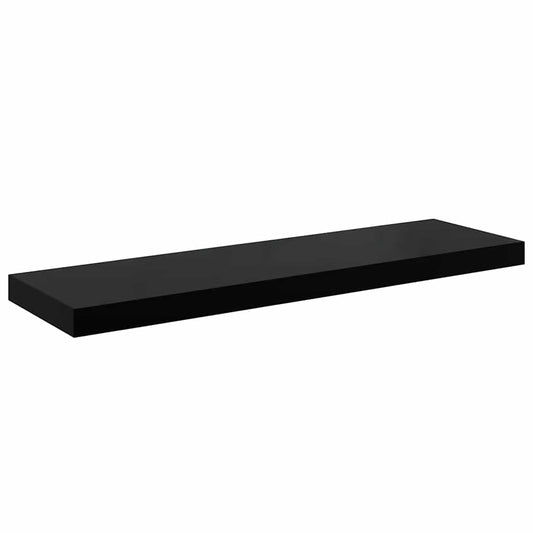 vidaXL Ράφι Τοίχου Γυαλιστερό Μαύρο 80 x 23,5 x 3,8 εκ. MDF