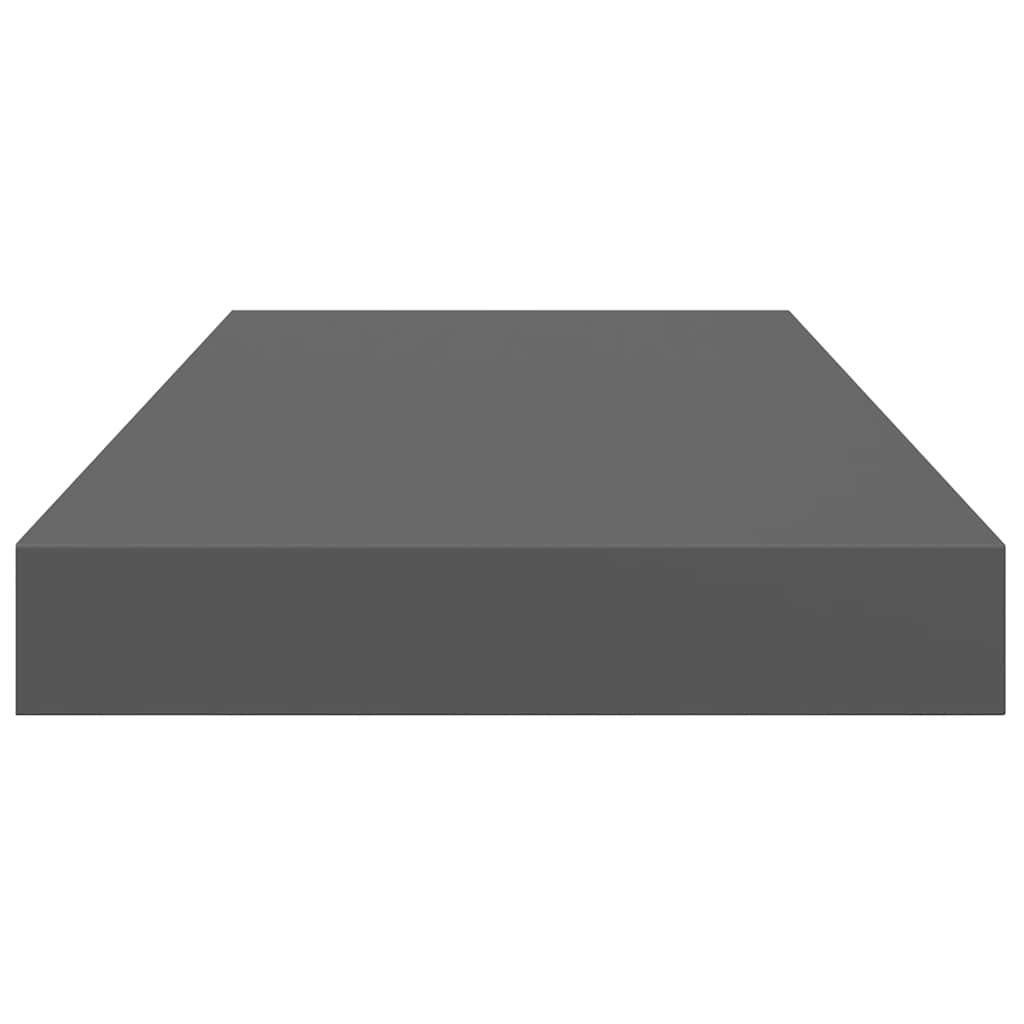 vidaXL Ράφι Τοίχου Γυαλιστερό Γκρι 50x23,5x3,8 εκ. MDF