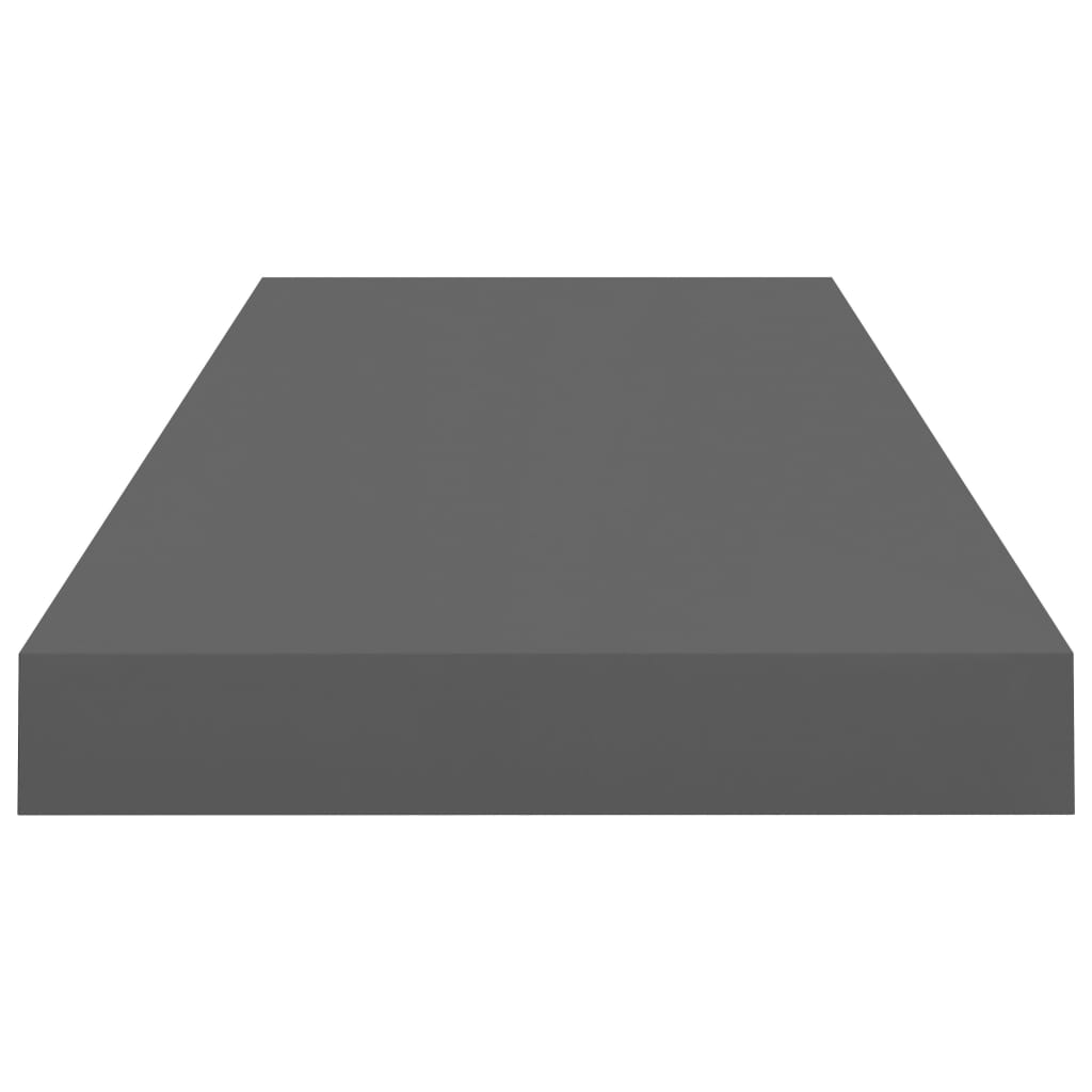 vidaXL Ράφι Τοίχου Γυαλιστερό Γκρι 60x23,5x3,8 εκ. MDF