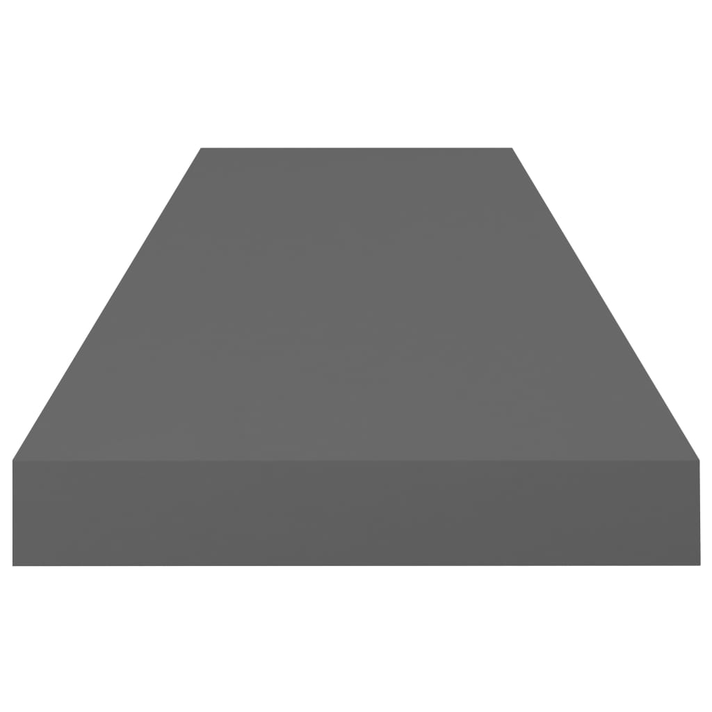 vidaXL Ράφια Τοίχου Γυαλιστερά Γκρι 4 Τεμάχια 80x23,5x3,8 εκ. MDF