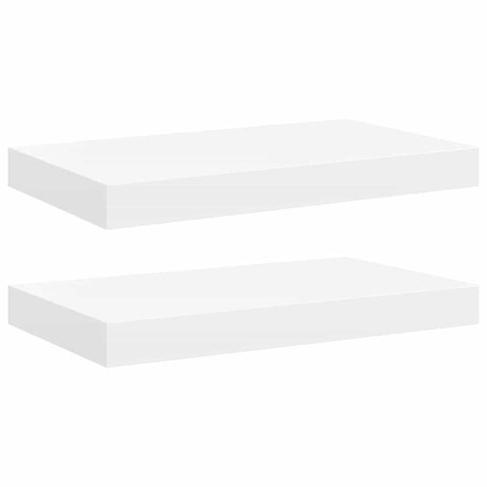 vidaXL Ράφια Τοίχου 2 τεμ. Άσπρα 40x23,5x3,8 εκ. MDF