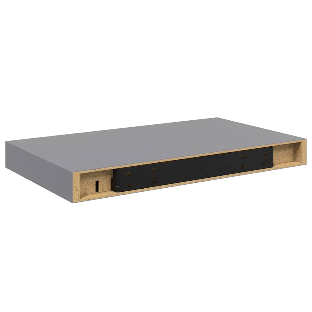 vidaXL Ράφι Τοίχου Γκρι 40x23,5x3,8 εκ. MDF