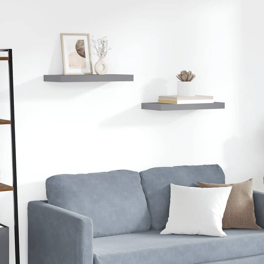 vidaXL Ράφι Τοίχου Γκρι 50x23,5x3,8 εκ. MDF