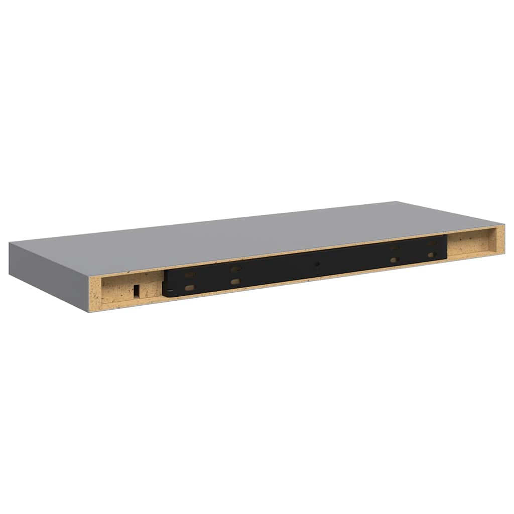 vidaXL Ράφι Τοίχου Γκρι 60x23,5x3,8 εκ. MDF