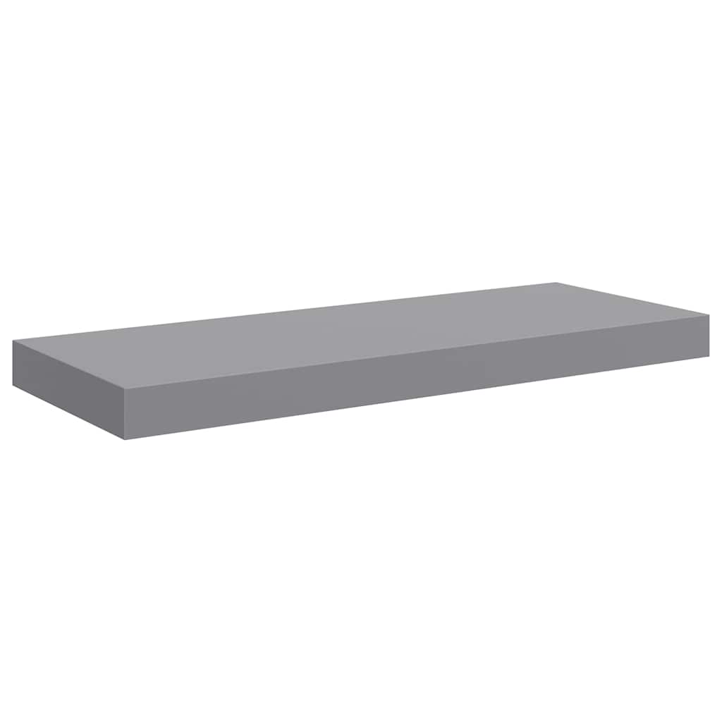 vidaXL Ράφια Τοίχου 2 τεμ. Γκρι 60 x 23,5 x 3,8 εκ. MDF