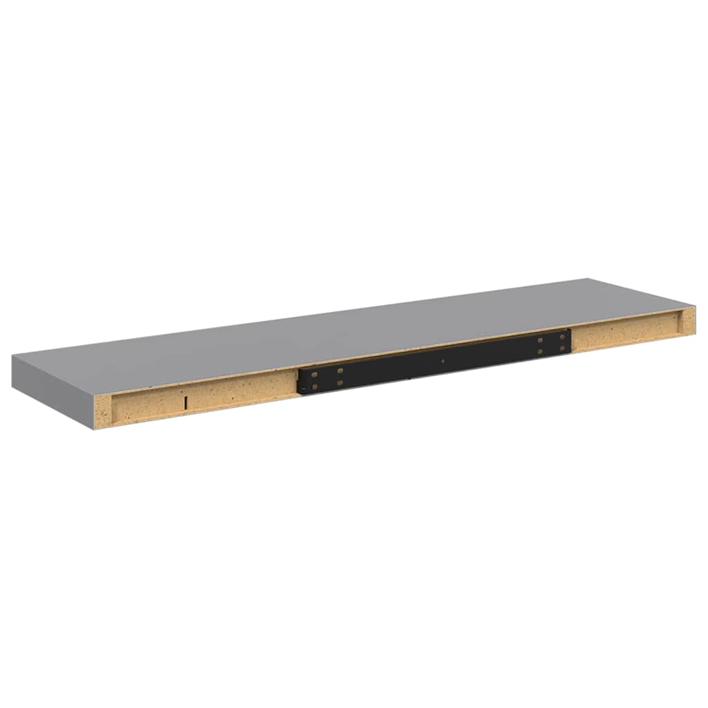 vidaXL Ράφι Τοίχου Γκρι 90x23,5x3,8 εκ. MDF