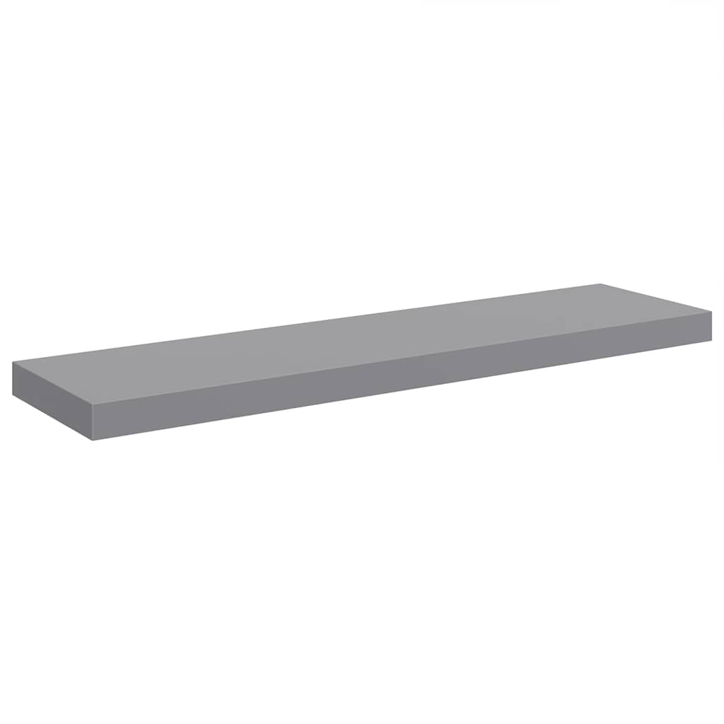 vidaXL Ράφια Τοίχου 2 τεμ. Γκρι 90x23,5x3,8 εκ. MDF