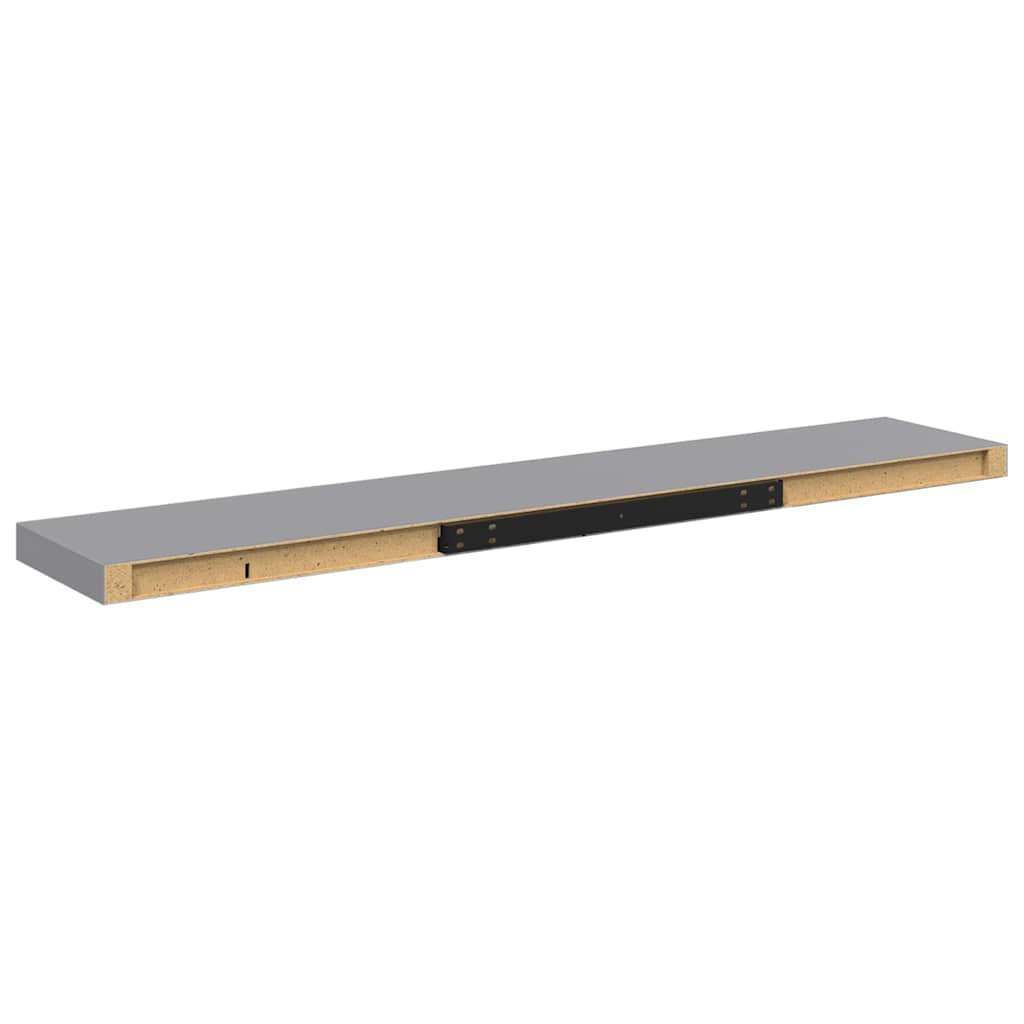 vidaXL Ράφι Τοίχου Γκρι 120x23,5x3,8 εκ. MDF