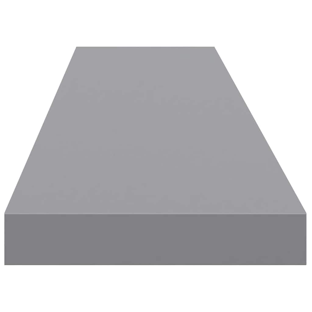 vidaXL Ράφια Τοίχου 2 τεμ. Γκρι 120x23,5x3,8 εκ. MDF