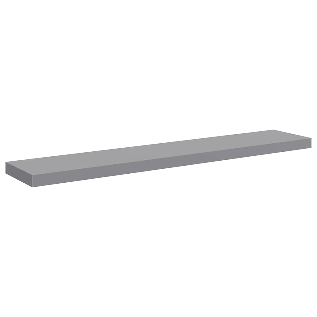 vidaXL Ράφια Τοίχου 4 τεμ. Γκρι 120x23,5x3,8 εκ. MDF