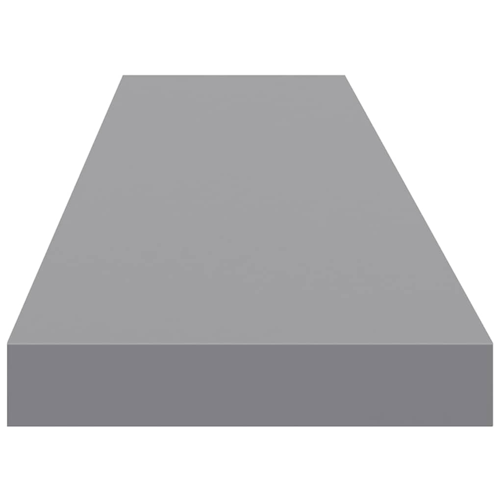 vidaXL Ράφια Τοίχου 4 τεμ. Γκρι 120x23,5x3,8 εκ. MDF