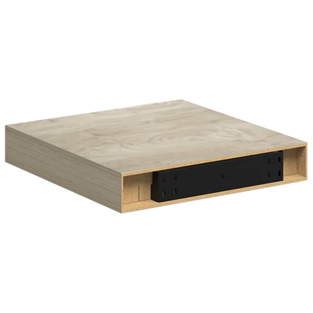 vidaXL Ράφια Τοίχου 2 τεμ. Χρώμα Δρυός 23x23,5x3,8 εκ. MDF