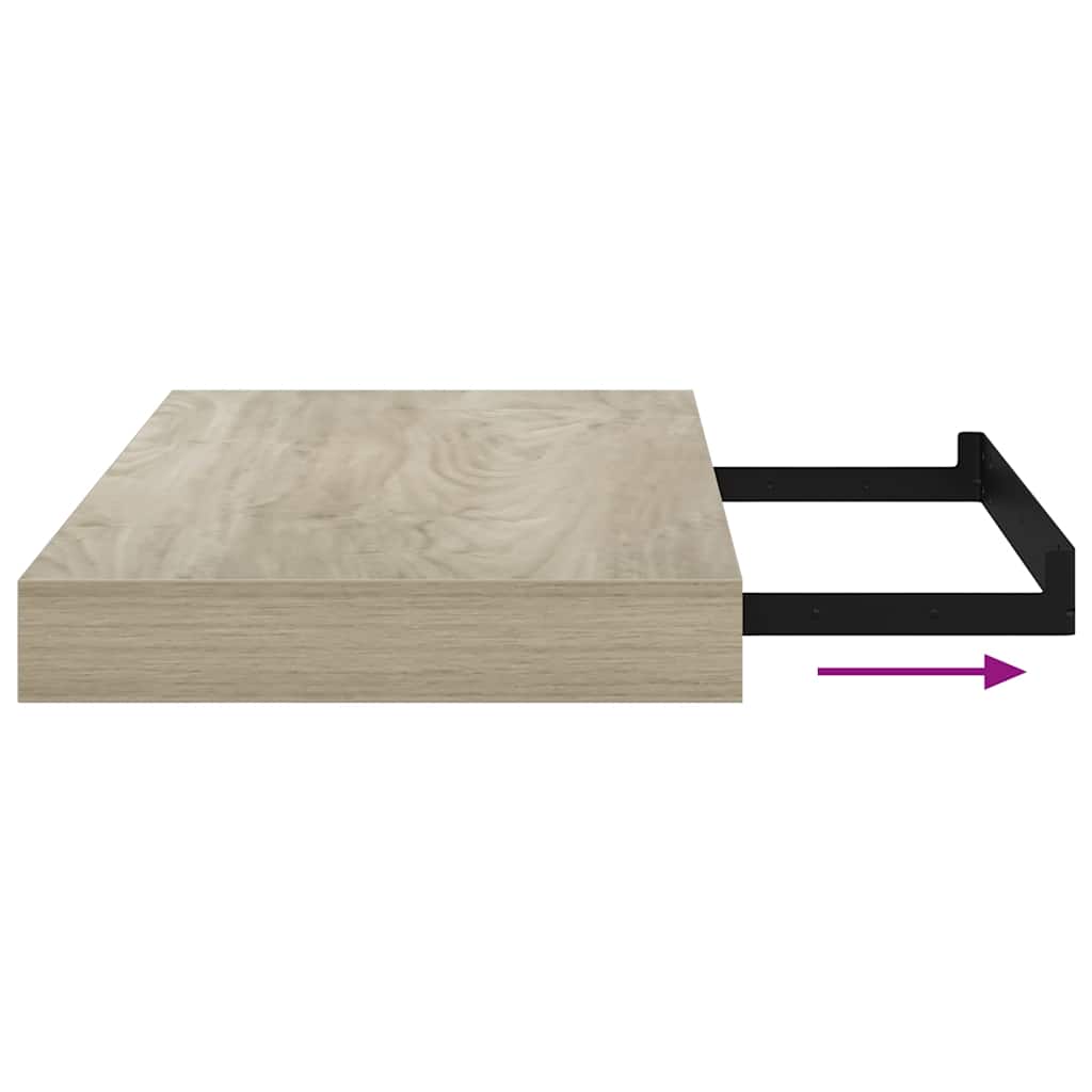 vidaXL Ράφι Τοίχου Χρώμα Δρυός 40x23,5x3,8 εκ. MDF