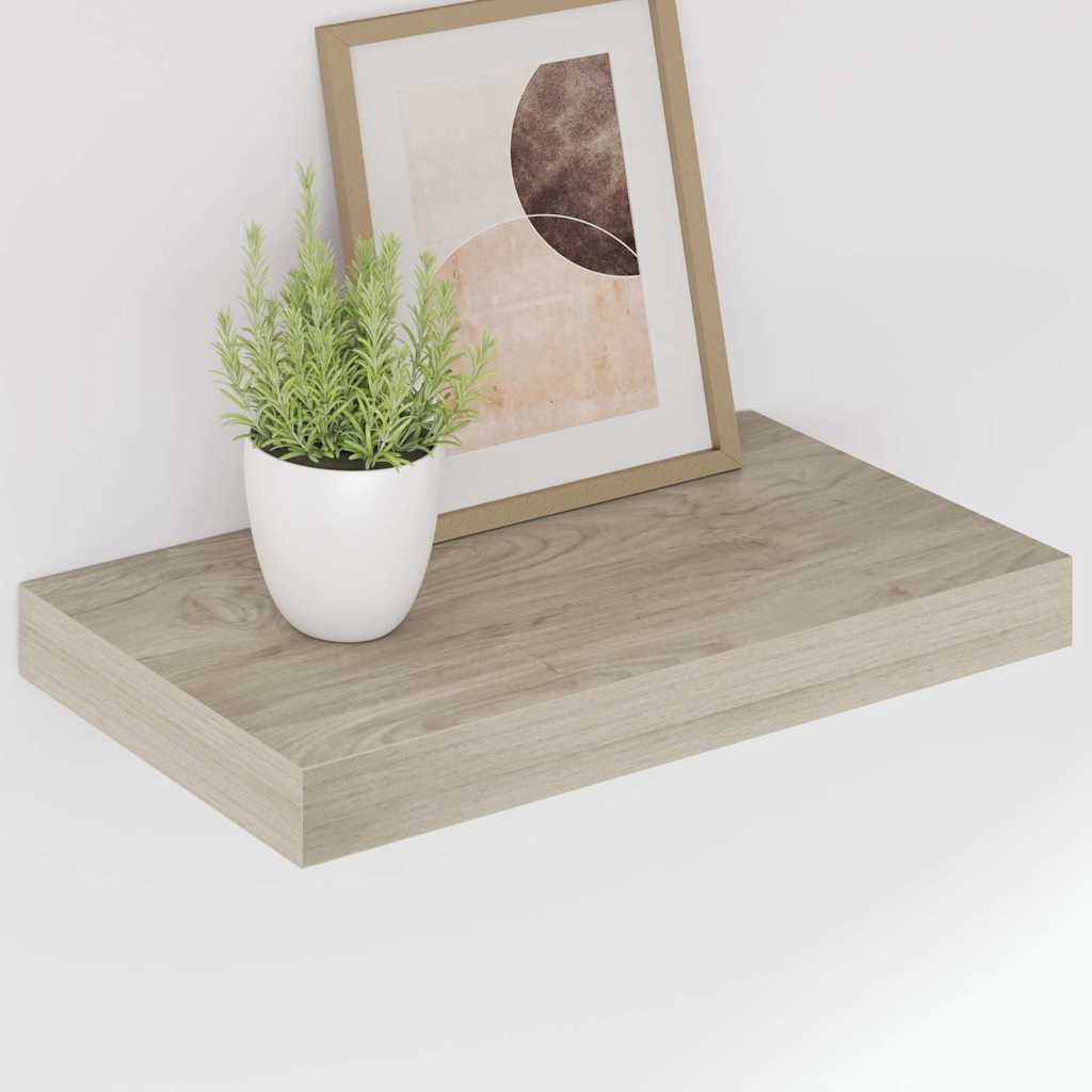 vidaXL Ράφια Τοίχου 2 τεμ. Χρώμα Δρυός 40x23,5x3,8 εκ. MDF