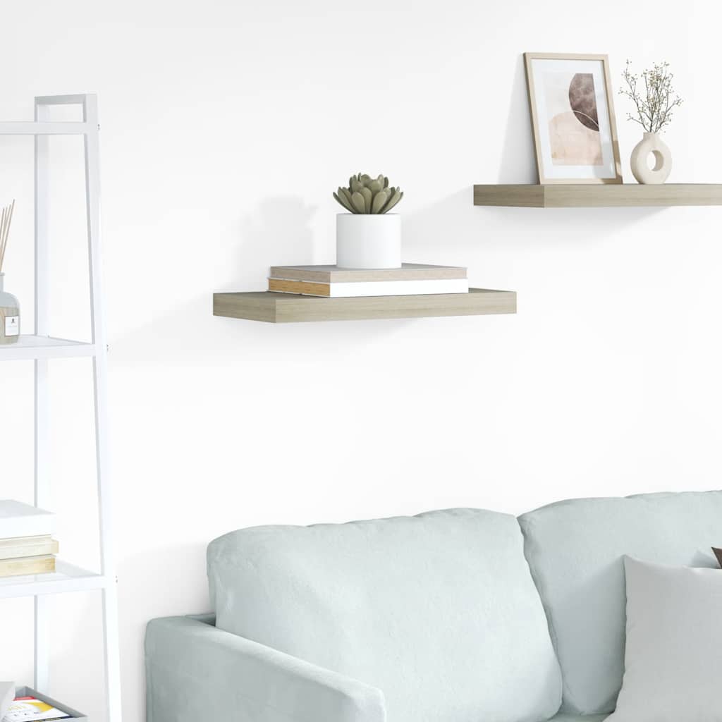 vidaXL Ράφι Τοίχου Χρώμα Δρυός 50x23,5x3,8 εκ. MDF