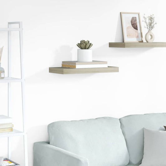 vidaXL Ράφι Τοίχου Χρώμα Δρυός 50x23,5x3,8 εκ. MDF