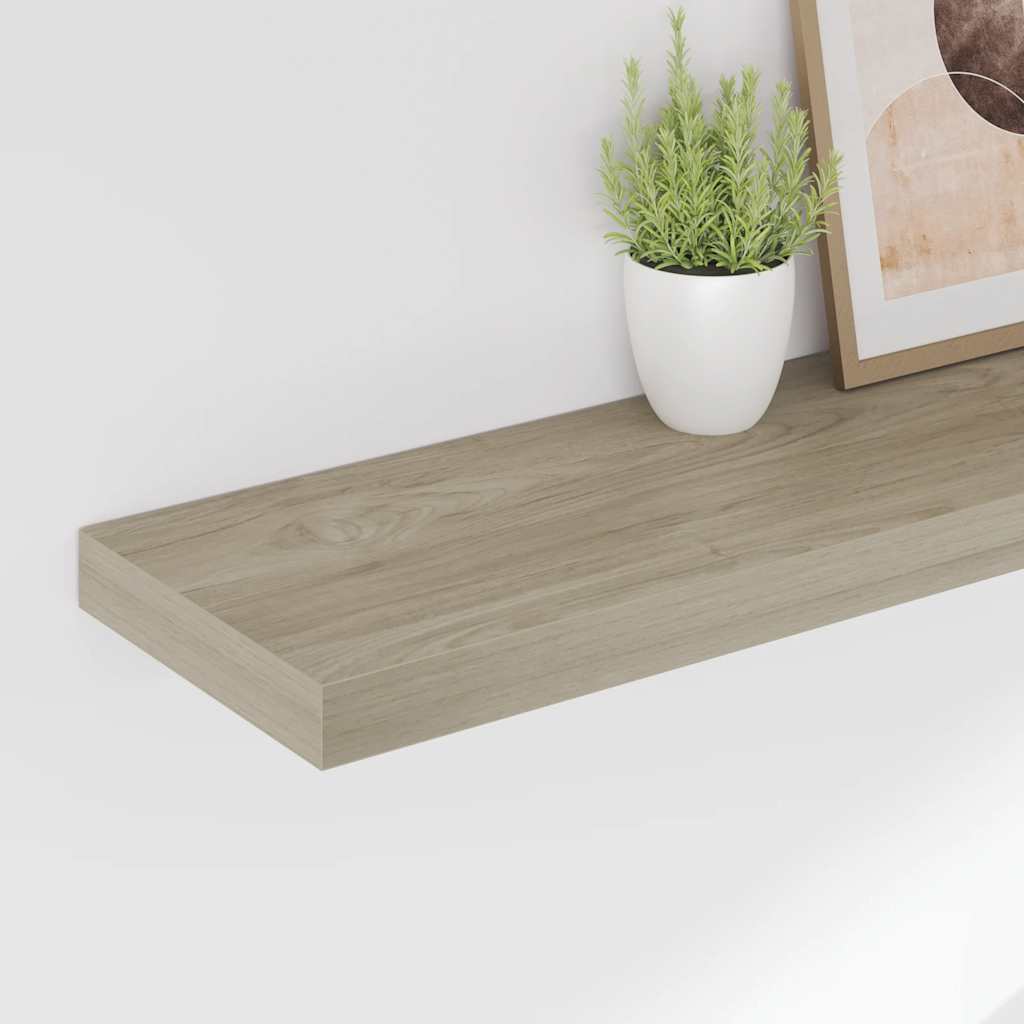 vidaXL Ράφια Τοίχου 2 τεμ. Χρώμα Δρυός 80x23,5x3,8 εκ. MDF