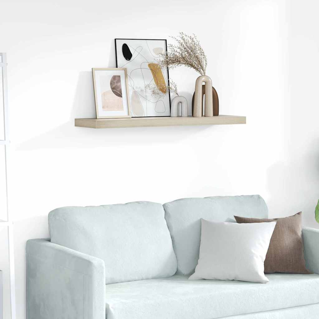 vidaXL Ράφι Τοίχου Χρώμα Δρυός 90x23,5x3,8 εκ. MDF