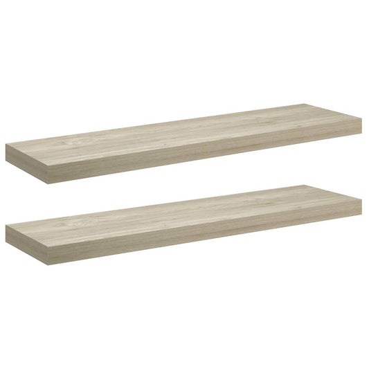 vidaXL Ράφια Τοίχου 2 τεμ. Χρώμα Δρυός 90x23,5x3,8 εκ. MDF