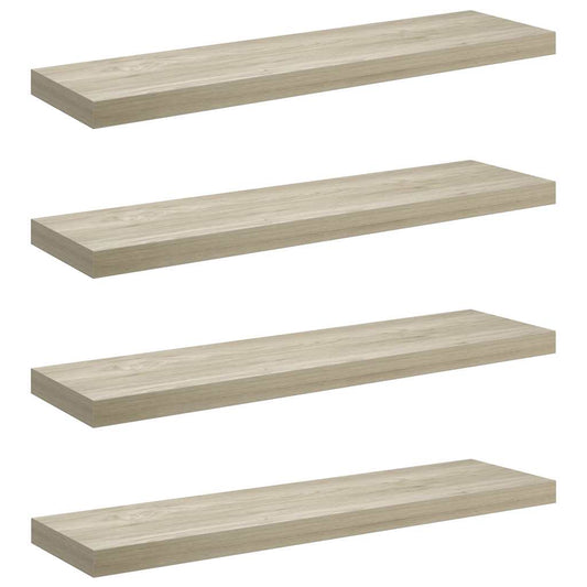vidaXL Ράφια Τοίχου 4 τεμ. Χρώμα Δρυός 90x23,5x3,8 εκ. MDF