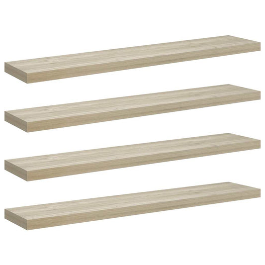 vidaXL Ράφια Τοίχου 4 τεμ. Χρώμα Δρυός 120 x 23,5 x 3,8 εκ. MDF