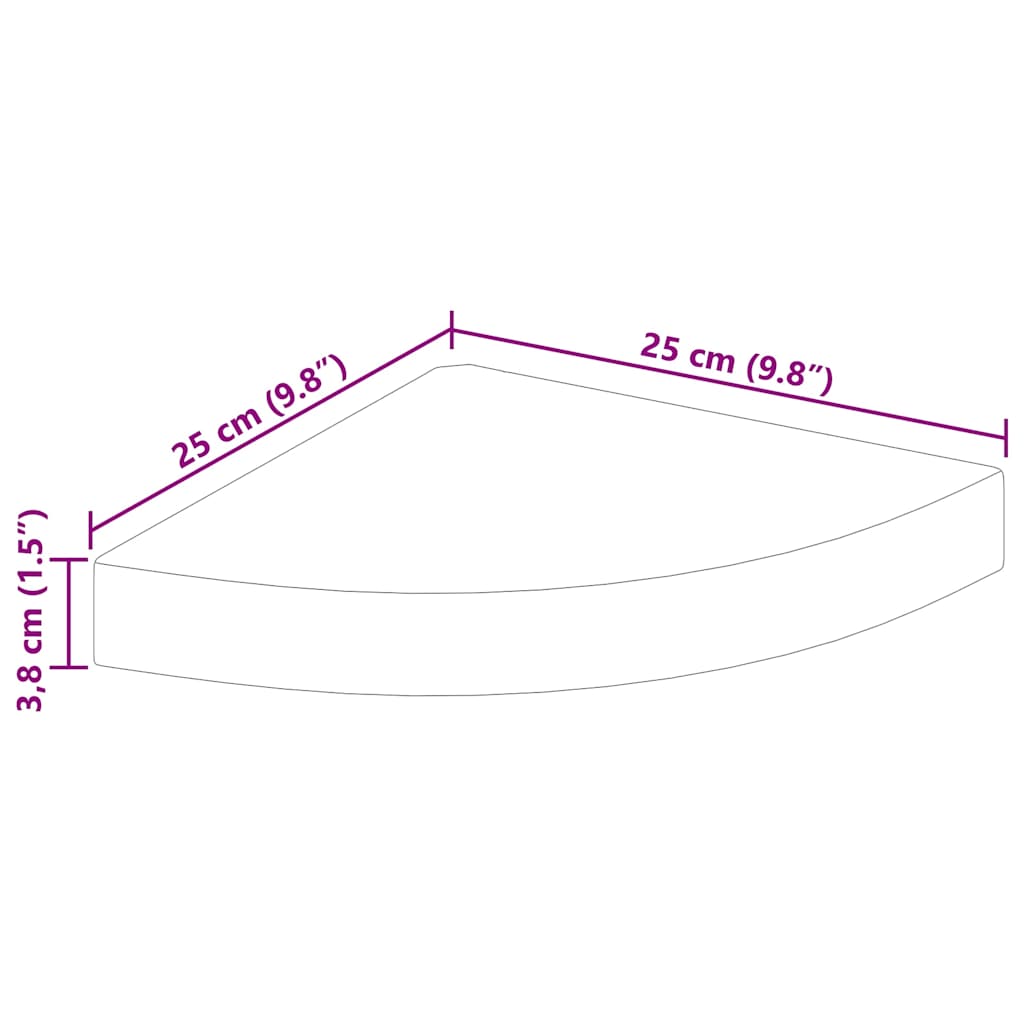 vidaXL Ράφι Τοίχου Γωνιακό Λευκό 25 x 25 x 3,8 εκ. από MDF