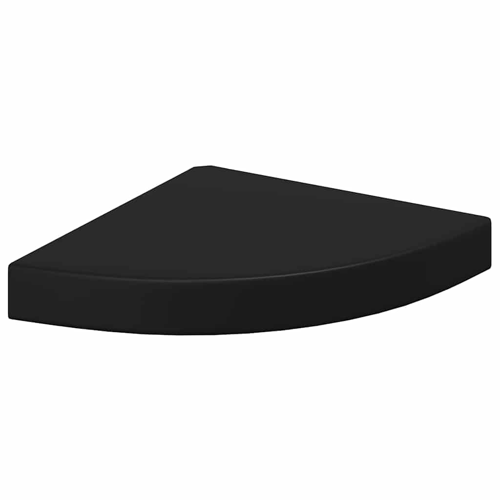vidaXL Ράφια Τοίχου 2 τεμ. Μαύρα 25x25x3,8 εκ. από MDF