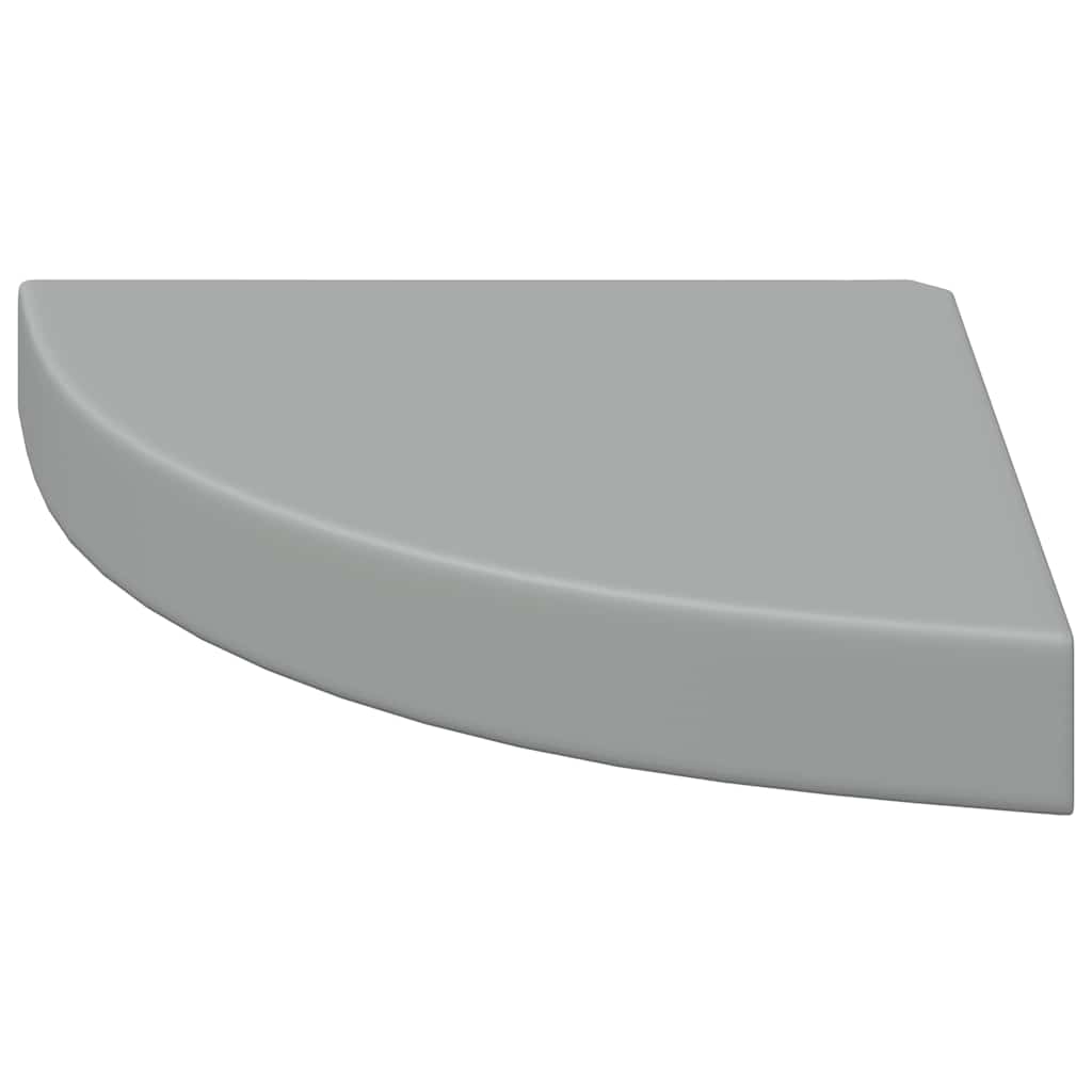 vidaXL Ράφια Τοίχου Γωνιακά 2 τεμ. Γκρι 25x25x3,8 εκ. MDF