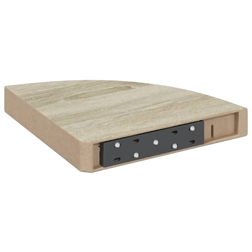 vidaXL Ράφια Τοίχου 2 τεμ. Χρώμα Δρυός 25x25x3,8 εκ. από MDF