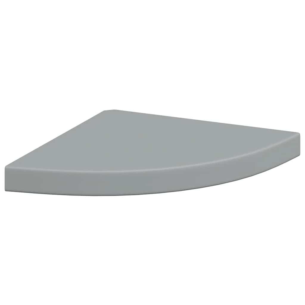 vidaXL Ράφια Τοίχου Γωνιακά 2 τεμ. Γκρι 35x35x3,8 εκ. MDF
