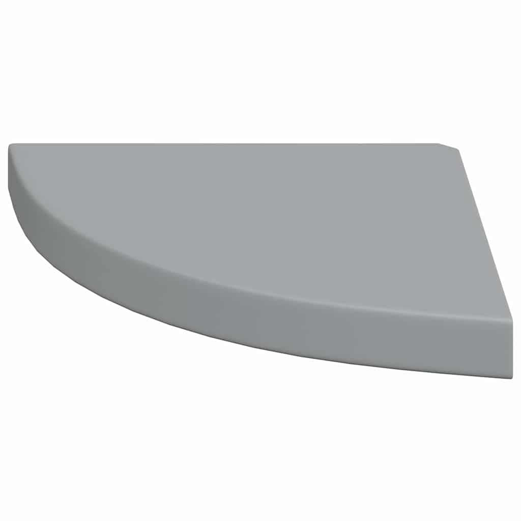 vidaXL Ράφια Τοίχου Γωνιακά 2 τεμ. Γκρι 35x35x3,8 εκ. MDF