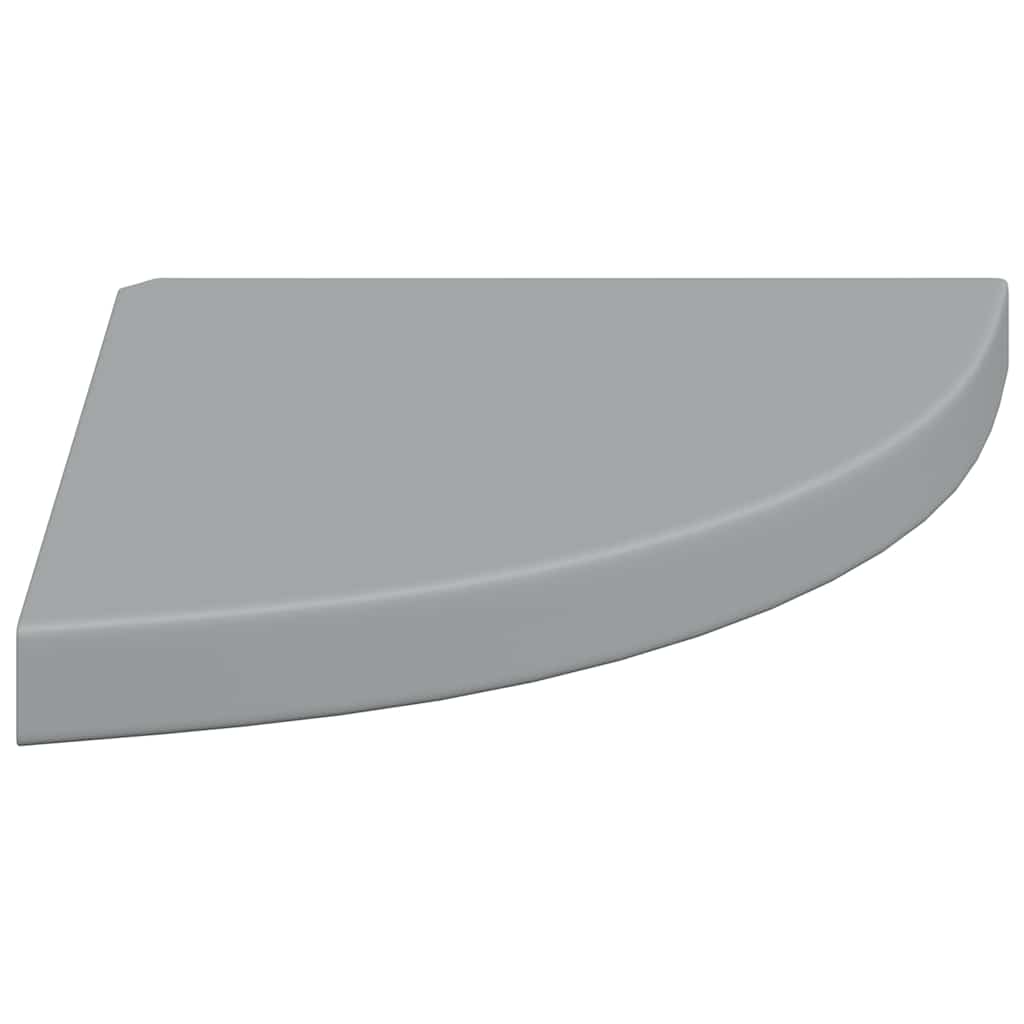 vidaXL Ράφια Τοίχου Γωνιακά 2 τεμ. Γκρι 35x35x3,8 εκ. MDF