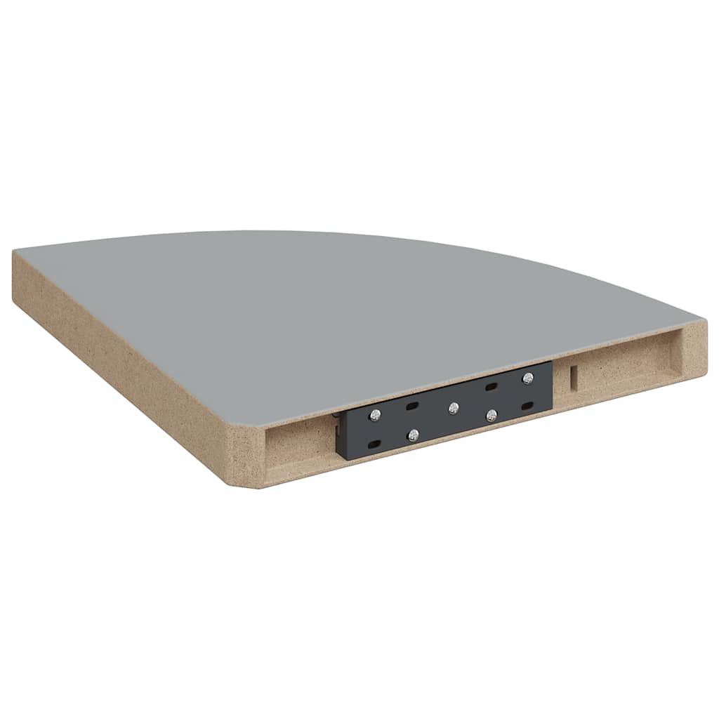 vidaXL Ράφια Τοίχου Γωνιακά 2 τεμ. Γκρι 35x35x3,8 εκ. MDF