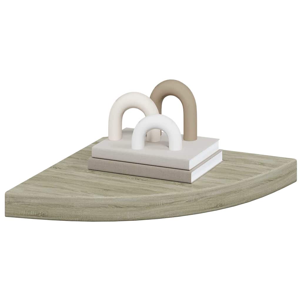 vidaXL Ράφια Τοίχου 2 τεμ. Χρώμα Δρυός 35x35x3,8 εκ. από MDF